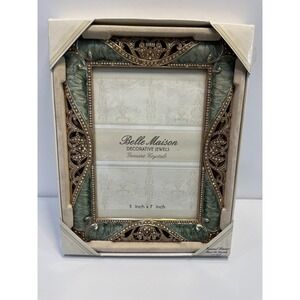 Belle Maison Decorative Jewels Genuine Crystals Enamel Photo Picture‎ Frame Gold